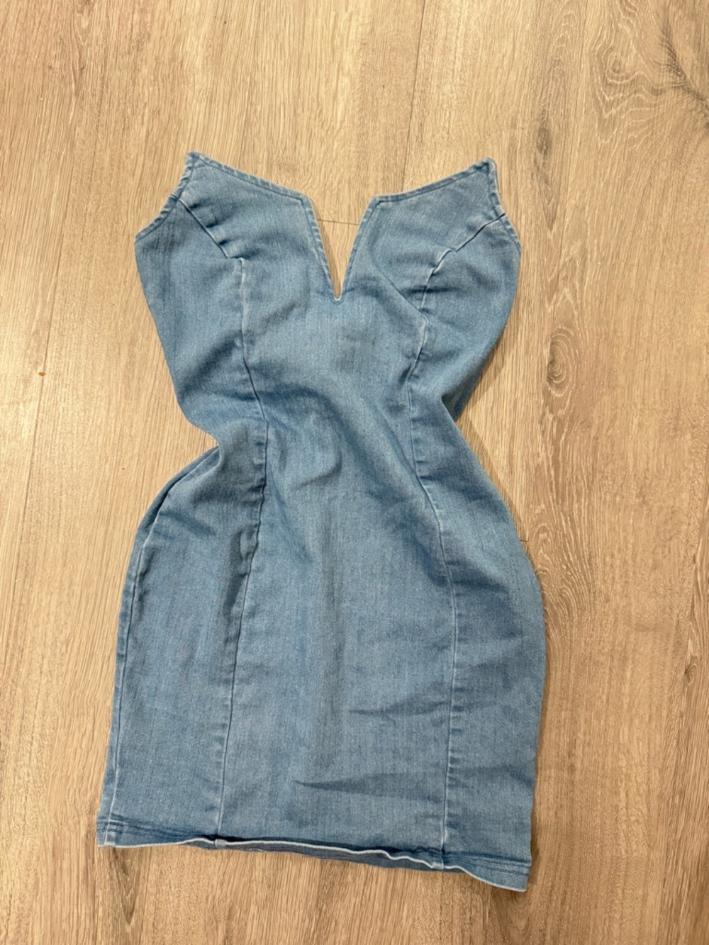 Denim mini dress - Picture 3 of 4
